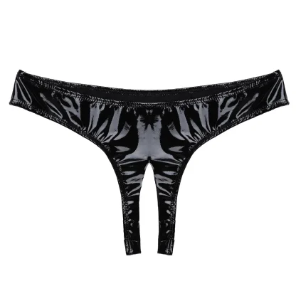 Sleek Black Panty with Open Crotch Design - Image 7