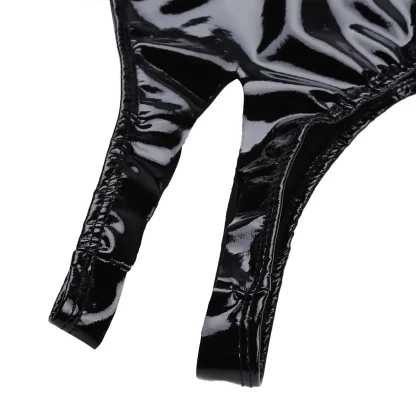 Sleek Black Panty with Open Crotch Design - Image 4