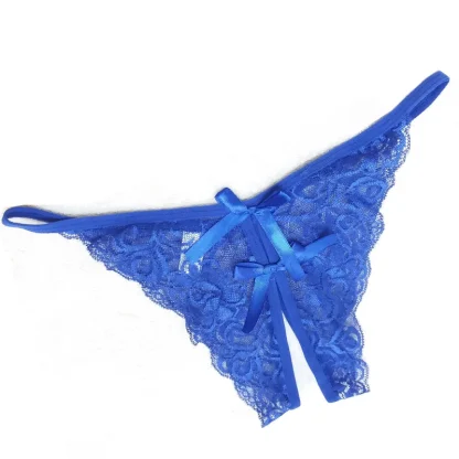 Crotchless Thong with Double Bow Design - Image 5