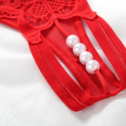Embroidered Butterfly Thong with Beaded Crotch - Image 13
