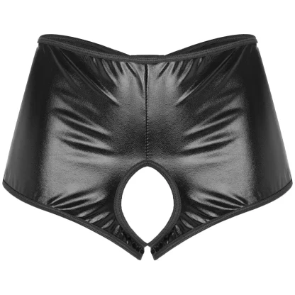 Black Crotchless Panty with Open Back - Image 4
