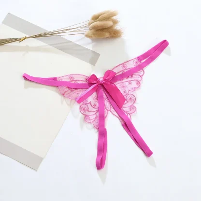 Embroidered G-string with Bow Design - Image 7