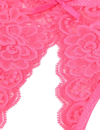 Open Back Crotchless Sheer Lace Panty - Image 7