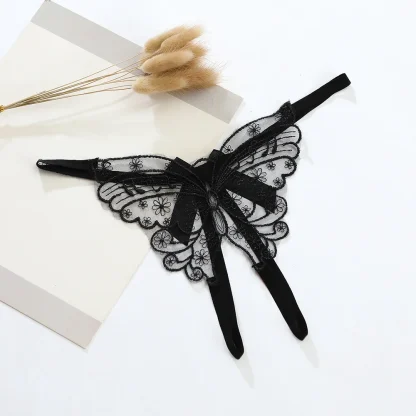 Embroidered G-string with Bow Design - Image 2