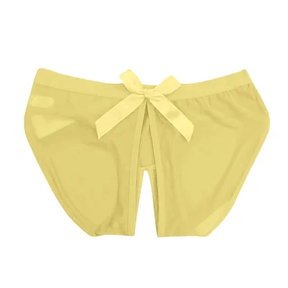 Crotchless Plus Size Panty with Bow Decor - Image 12