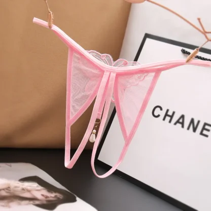 Sexy Embroidered Butterfly See-through Panties - Image 3