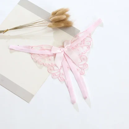 Embroidered G-string with Bow Design - Image 8
