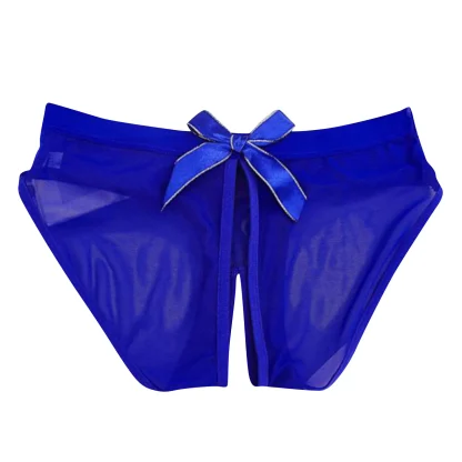 Crotchless Plus Size Panty with Bow Decor - Image 8