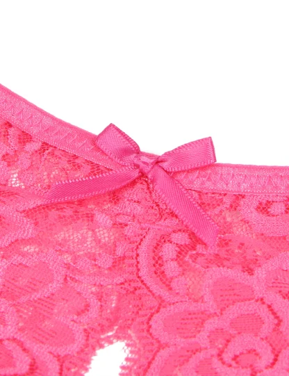 Open Back Crotchless Sheer Lace Panty - Image 6