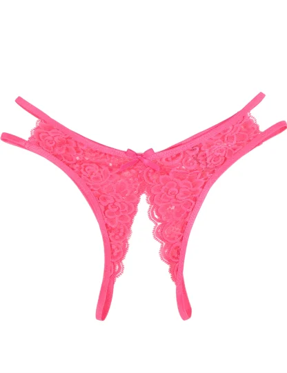 Open Back Crotchless Sheer Lace Panty - Image 4