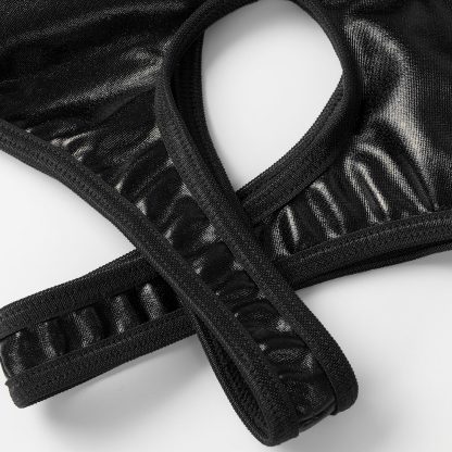 Black Crotchless Panty with Open Back - Image 9
