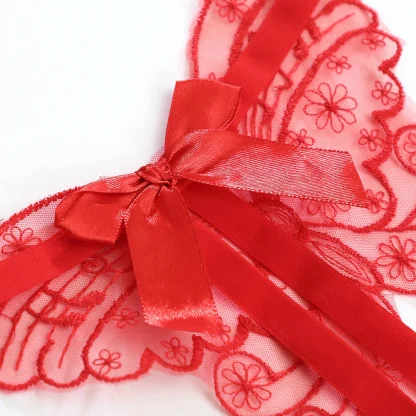 Embroidered G-string with Bow Design - Image 9