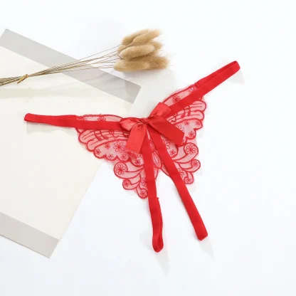 Embroidered G-string with Bow Design - Image 3